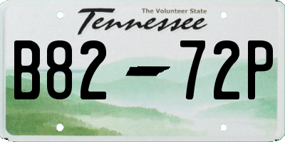 TN license plate B8272P