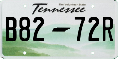 TN license plate B8272R