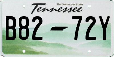 TN license plate B8272Y