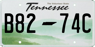 TN license plate B8274C