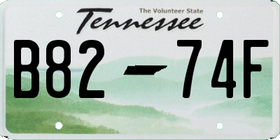 TN license plate B8274F