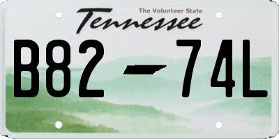 TN license plate B8274L