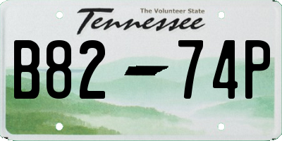 TN license plate B8274P