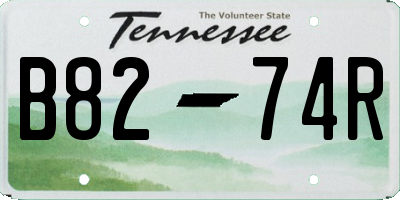 TN license plate B8274R