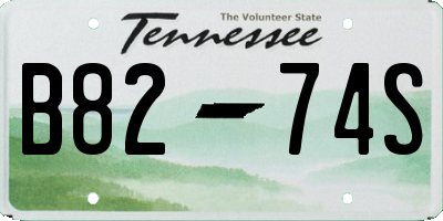 TN license plate B8274S