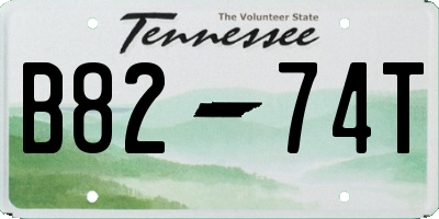 TN license plate B8274T