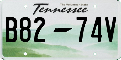 TN license plate B8274V