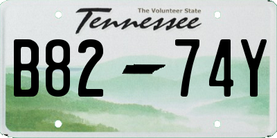 TN license plate B8274Y