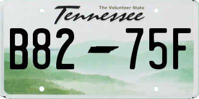 TN license plate B8275F