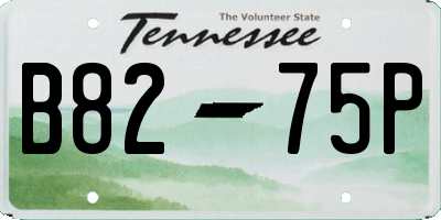 TN license plate B8275P