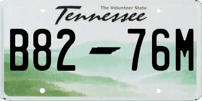 TN license plate B8276M