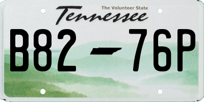 TN license plate B8276P