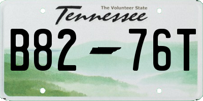TN license plate B8276T