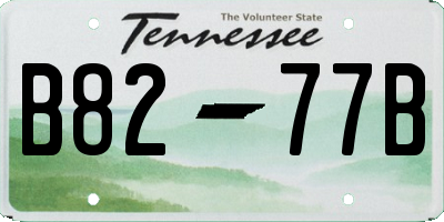 TN license plate B8277B