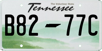 TN license plate B8277C