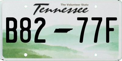 TN license plate B8277F