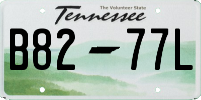 TN license plate B8277L