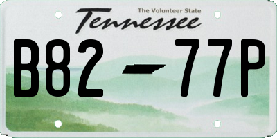 TN license plate B8277P