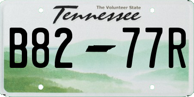 TN license plate B8277R