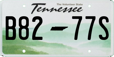 TN license plate B8277S