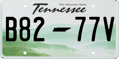 TN license plate B8277V