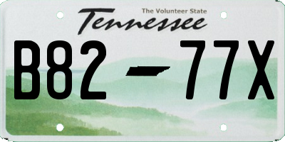 TN license plate B8277X