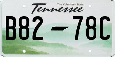TN license plate B8278C