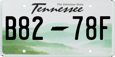TN license plate B8278F