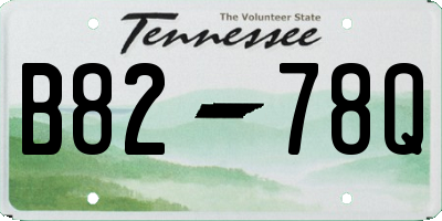 TN license plate B8278Q