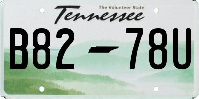 TN license plate B8278U
