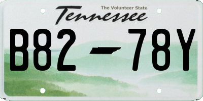 TN license plate B8278Y