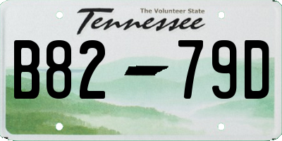 TN license plate B8279D