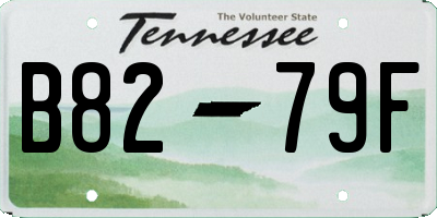 TN license plate B8279F
