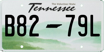 TN license plate B8279L