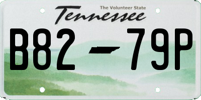 TN license plate B8279P