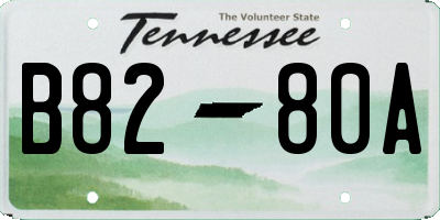 TN license plate B8280A