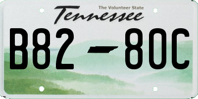 TN license plate B8280C