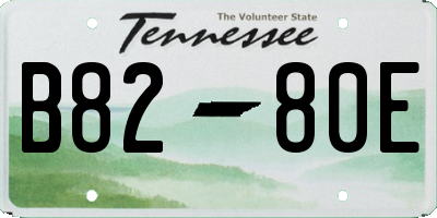 TN license plate B8280E