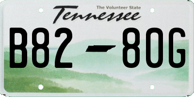 TN license plate B8280G