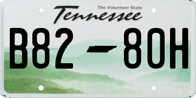 TN license plate B8280H