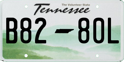 TN license plate B8280L