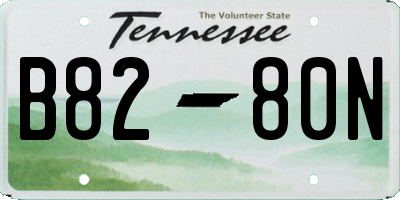 TN license plate B8280N
