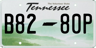 TN license plate B8280P