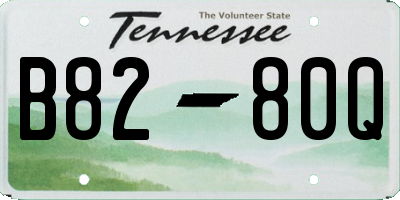 TN license plate B8280Q