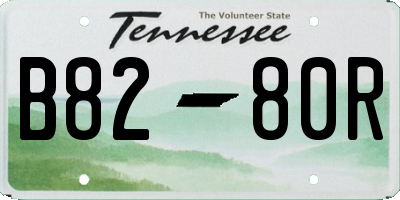 TN license plate B8280R