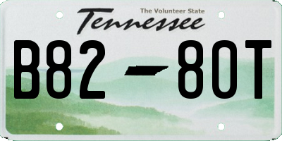 TN license plate B8280T