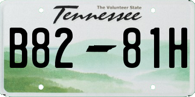 TN license plate B8281H