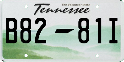 TN license plate B8281I