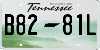 TN license plate B8281L
