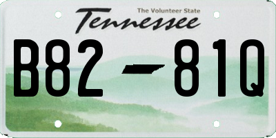 TN license plate B8281Q